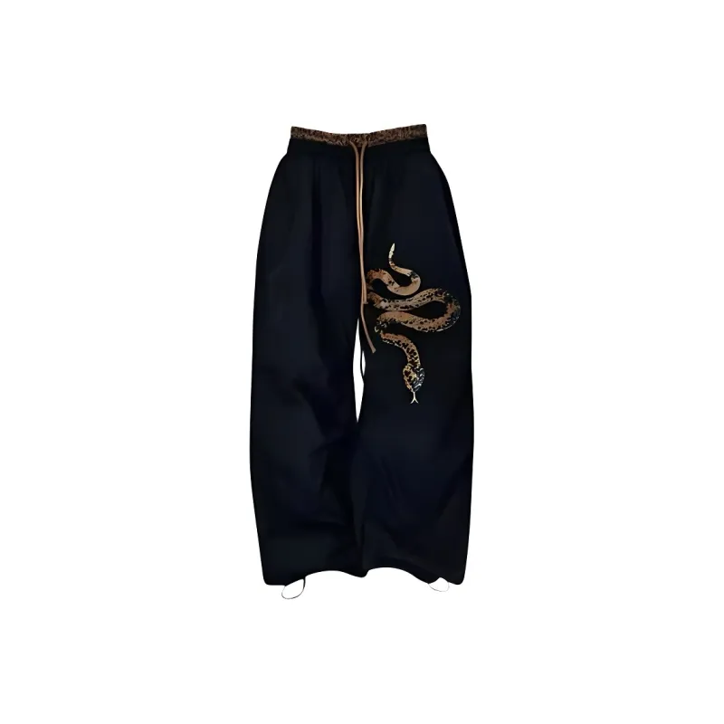 PISYPOX Casual Pants Unisex Black-6