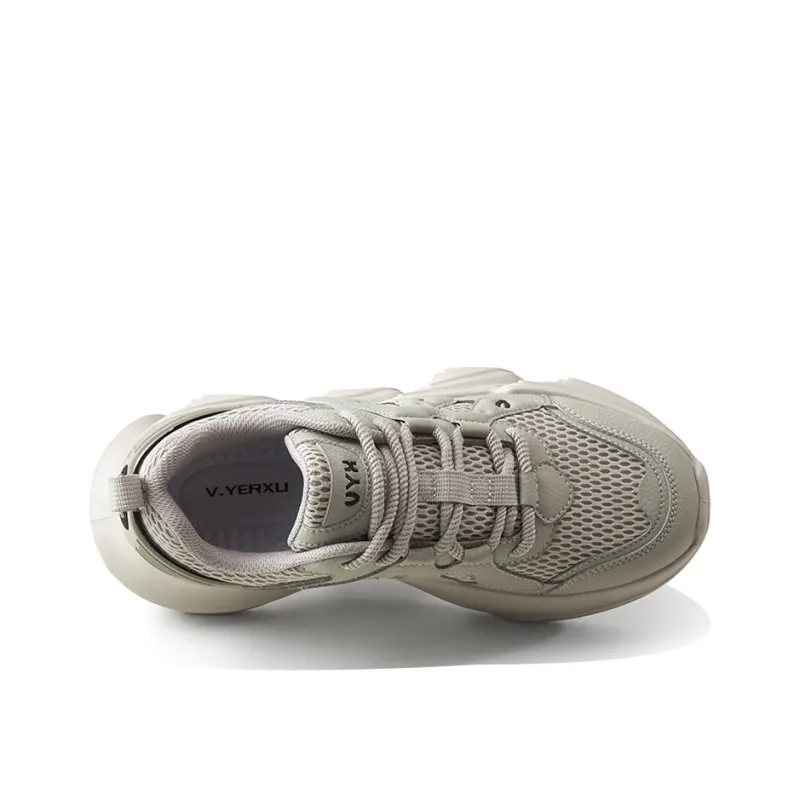 V.YERXU Cushioning, Slip Resistant, Abrasion Resistant, Coverage, Height Increasing Low Top Chunky Sneakers Men's-14