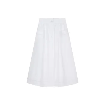 Teenie Weenie Casual Long Skirt Women's White