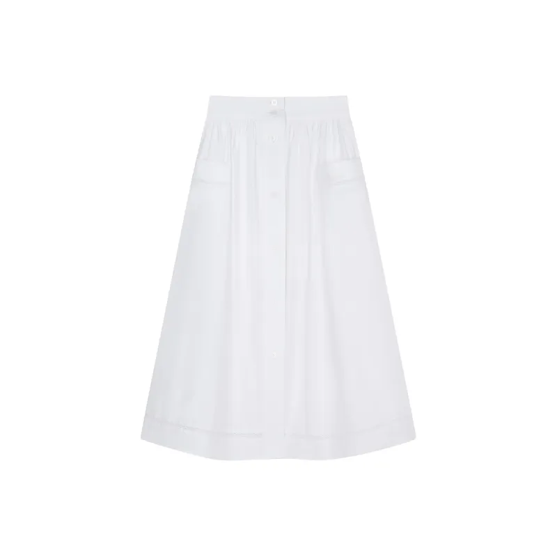 Teenie Weenie Casual Long Skirt Women's White-0