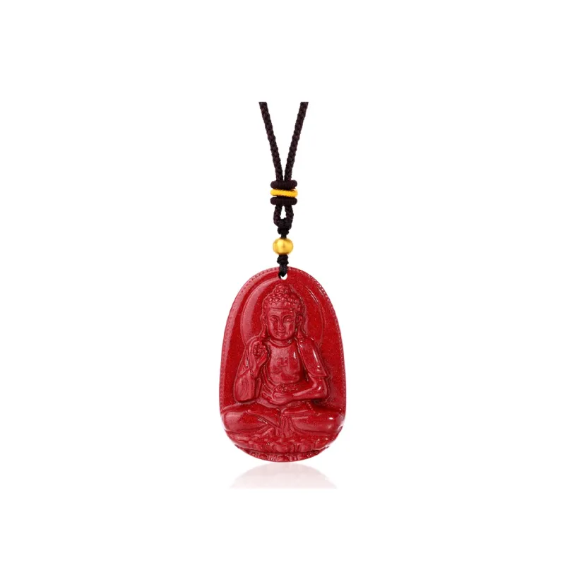 JINLIUFUJIXIANG Reconstructed Cinnabar Necklaces Unisex-10