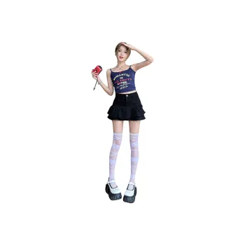 Wen Shan Denim Short Skirts Women's Black
