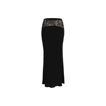 AS DALIO Casual Long Skirt Women's Black