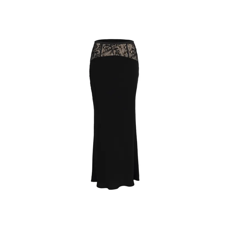 AS DALIO Casual Long Skirt Women's Black-0