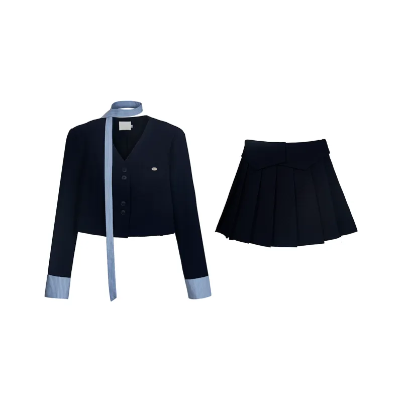AURORA MUSE Skirt Set Women's Navy Blue-0