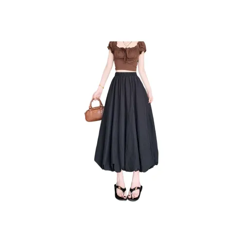 Flowers In Water Casual Long Skirt Women's