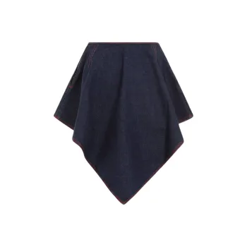 Alaia Asymmetrical Raw Denim Skirt