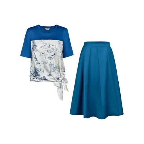 DIFFIE RIEGER Skirt Set Women's Bay Blue