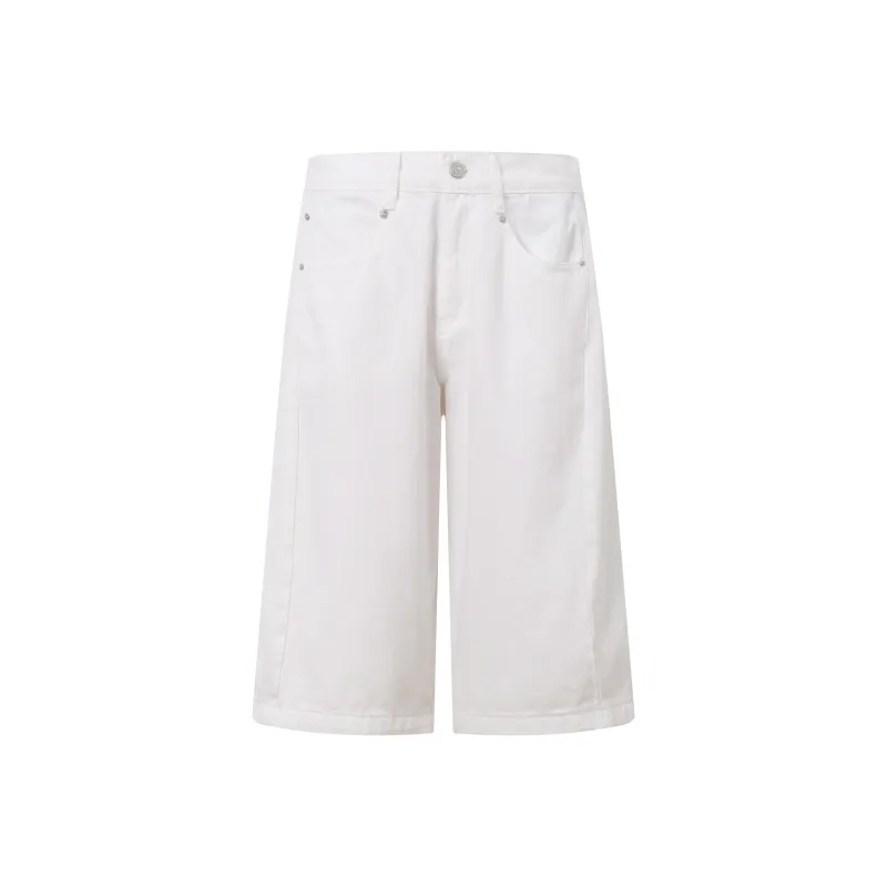 VINMUK Denim Shorts Unisex White-0