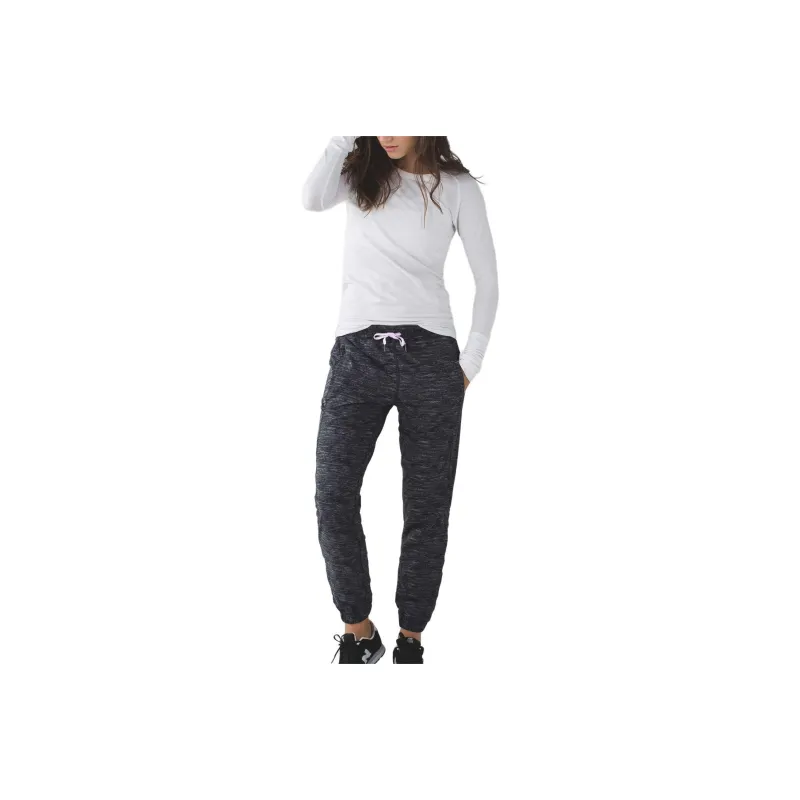 Lululemon Trainer Track Athletic Trousers Women's Black Gray-0