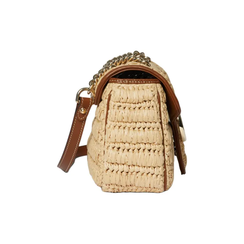 GUCCI GG Marmont Viscose Shoulder Bag Medium Size Women's Beige-2