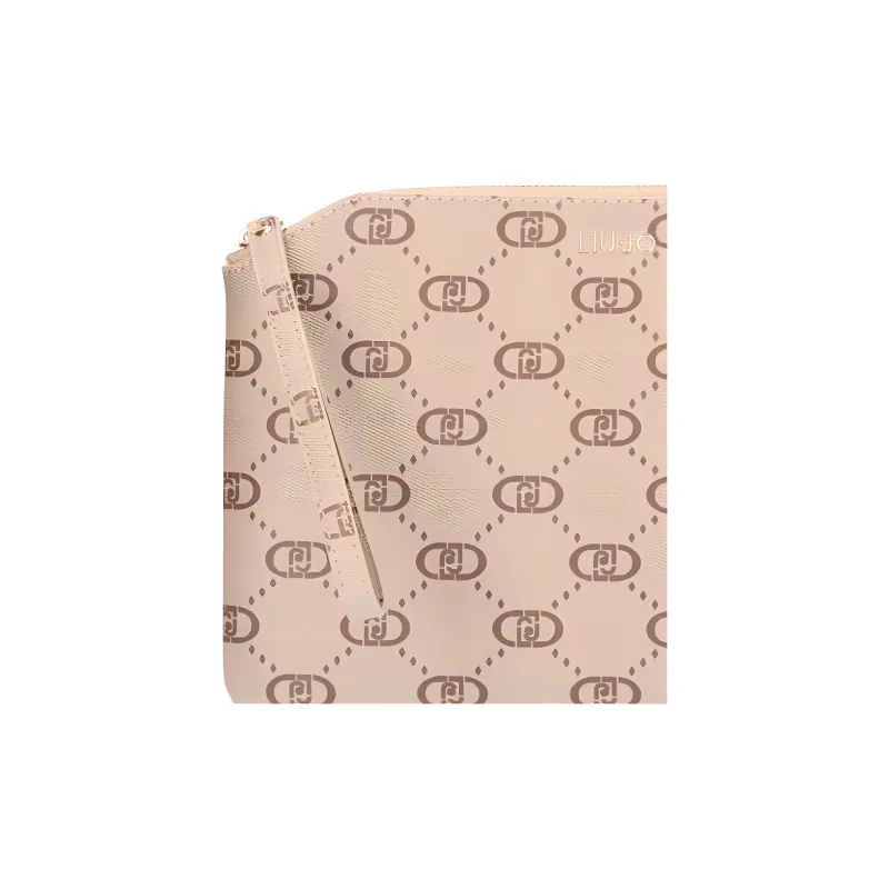 LIU·JO Artificial Leather Clutch Women's Taupe & Beige-2