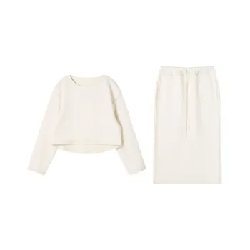 SHUXI Skirt Set Women's Eraser White