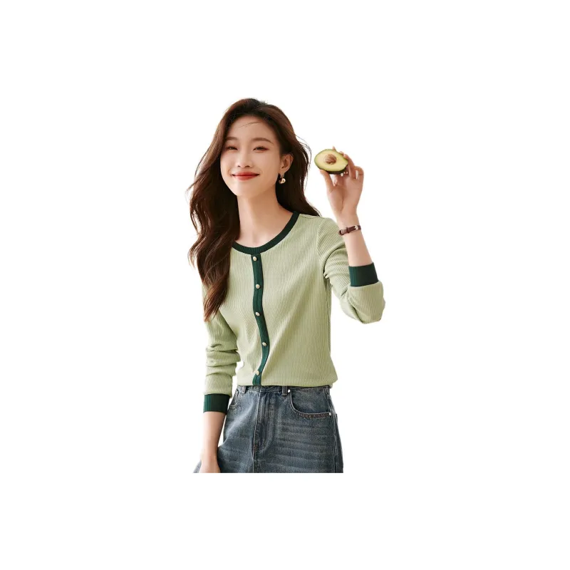 Mo Han Yi Mei T Shirt Women's Avocado Green-0
