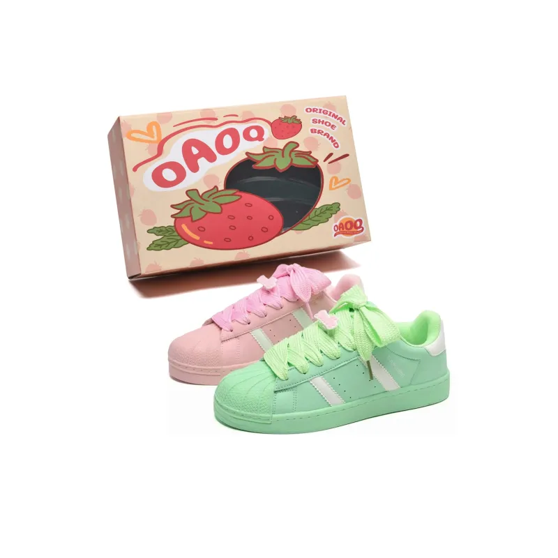 OAOQ Cushioning, Abrasion Resistant, Lightweight, And Breathable Low Top Skateboard Shoes Unisex-73