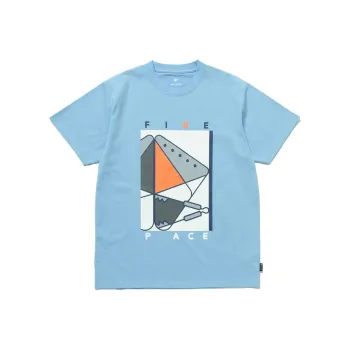 Snow Peak Fireplace T Shirt Men's Blue
