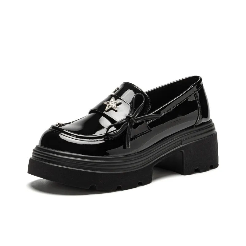 EXULL Q Loafers 6CM Women's Black-1