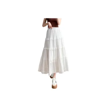 SITOL Casual Long Skirts Women's White
