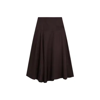 Massimo Dutti Casual Long Skirt Women's Dark Red