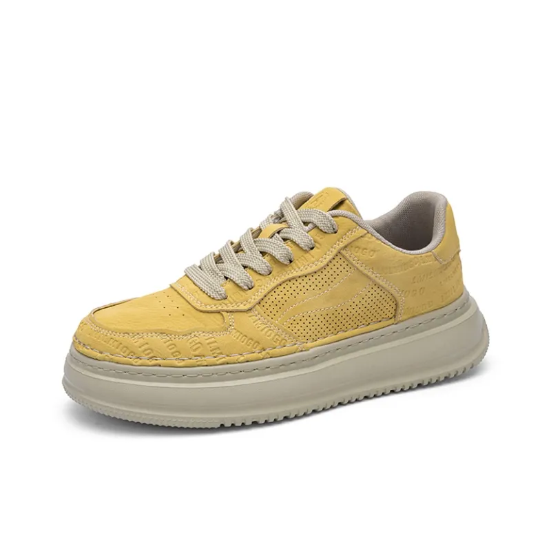 AOKANG Trendy Play Series Skateboard Shoes Men Low Top Pine Pollen Yellow, Wheat Yellow, Black, Grape Gray-1
