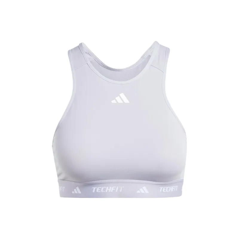 Adidas Free Shipping With AdiClub Techfit Medium-Support High-Neck Bra-0