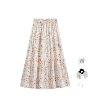 TUSHIFEI Casual Long Skirt Women's Image Color