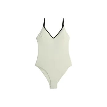 ZARA One-piece Swimsuit Women's Raw White