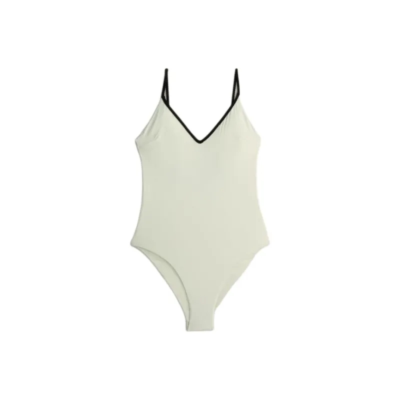 ZARA One-piece Swimsuit Women's Raw White-0