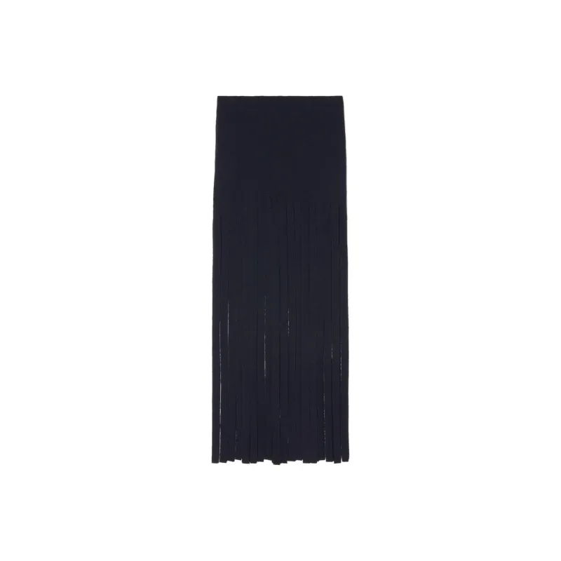 Alanui Eclectic Fringed Wool Skirt-0