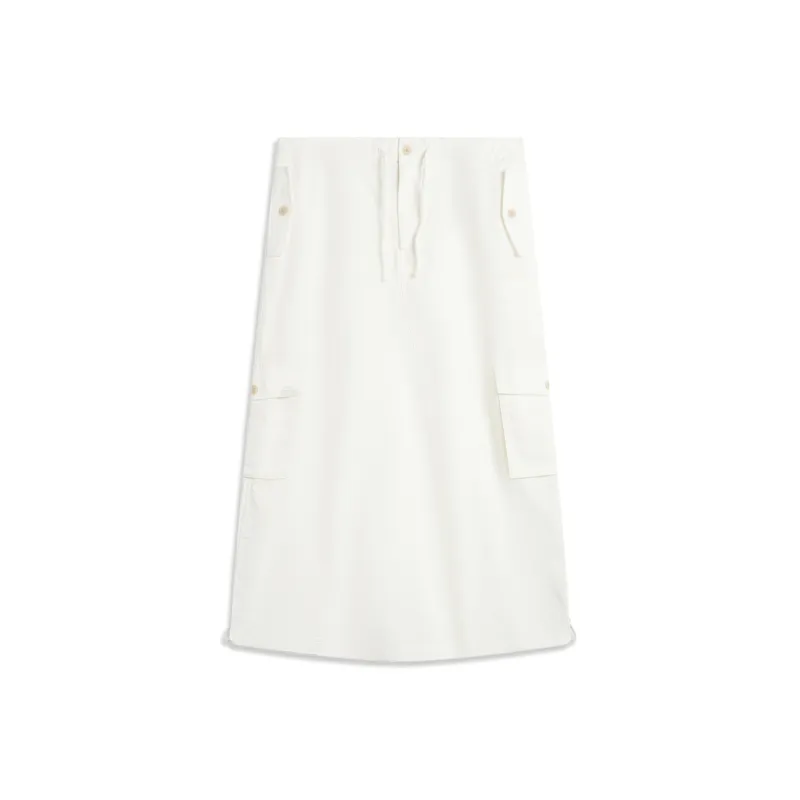 LiNing x GUGONG LIANMINGKUAN Chinese Culture Series Casual Long Skirts Women's White-0