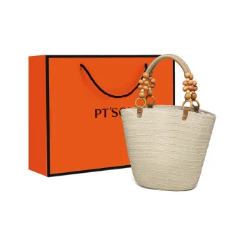 PT'SON Fabric One Shoulder Handbag Regular Women's Beige