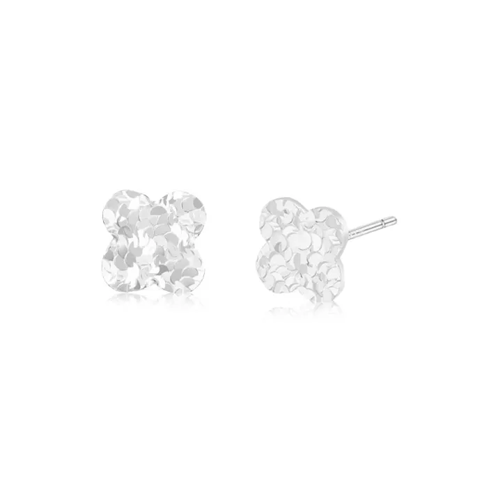 Kim Ka Fook S925 Silver Stud Earrings Unisex-5