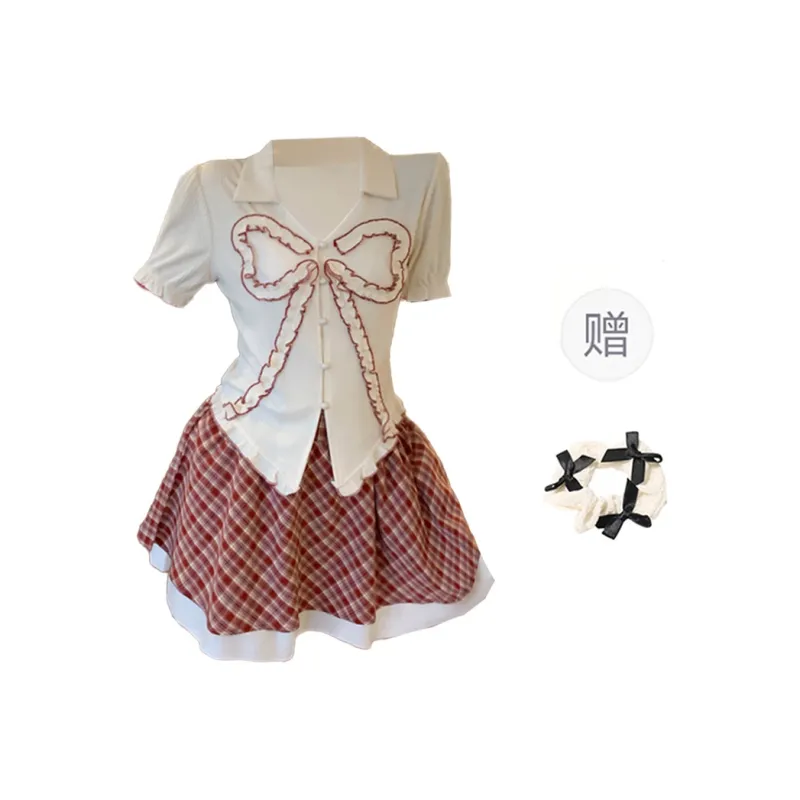 TORIGHT Two Piece Skirt Sets Women's-0