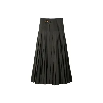 Burberry Casual Long Skirts Women's Slate Heather Gray