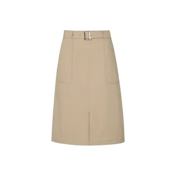 Firststation Casual Long Skirts Women's Camel