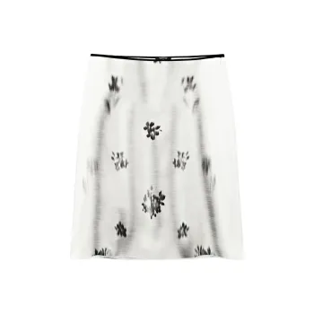 Massimo Dutti Casual Long Skirt Women's Light Gray