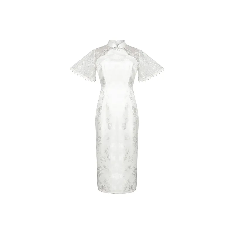Clothes Cut By Time Cheongsam Women's White-0