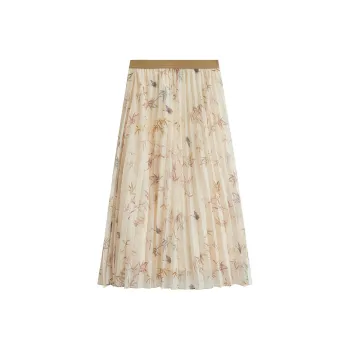Inman Casual Long Skirts Women's Apricot