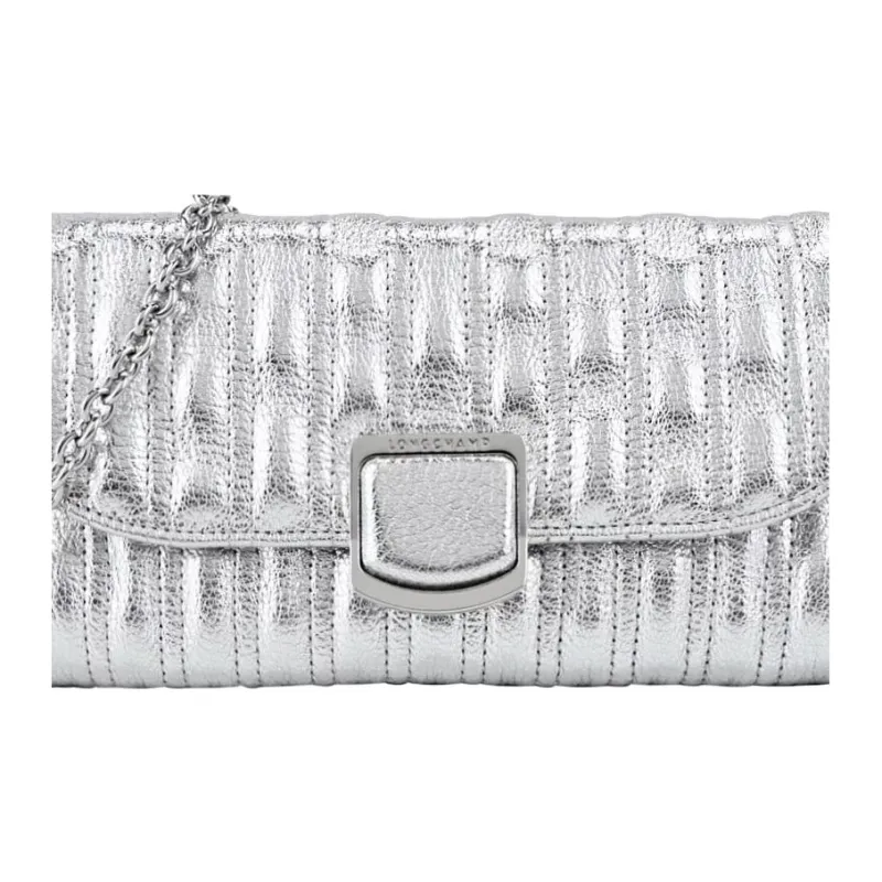 LONGCHAMP Brioche Leather Wallet on chain-3