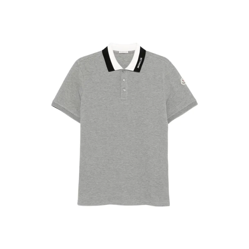 Moncler Logo embroidered Piquet Polo Shirt-0