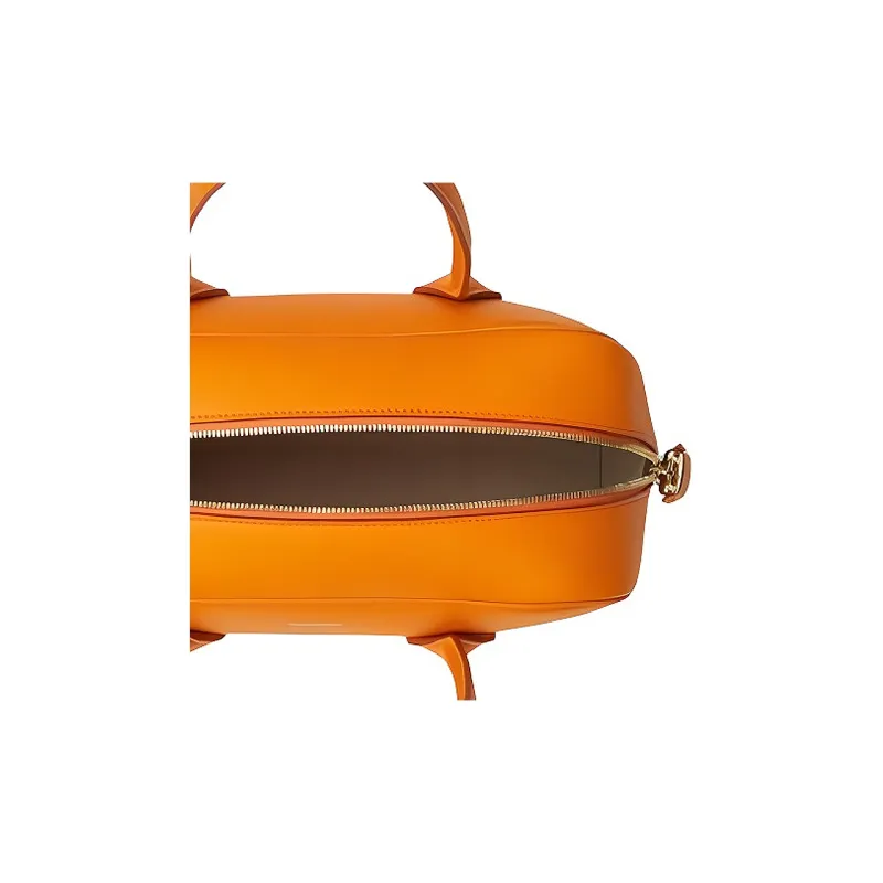 Burberry Cube Cow Leather One Shoulder Handbag Medium Size Women's Deep Orange-3