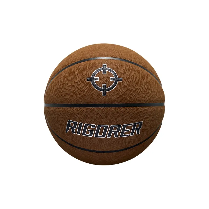 RIGORER Microfiber Leather Basketball Brown Size 7 Ball Training Competition Unisex-1