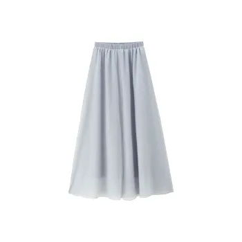 UNIQLO Casual Long Skirt Women's Clear Cloud Gray