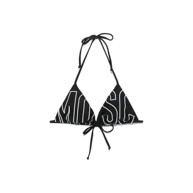 MOSCHINO Logo print Bikini Top-0
