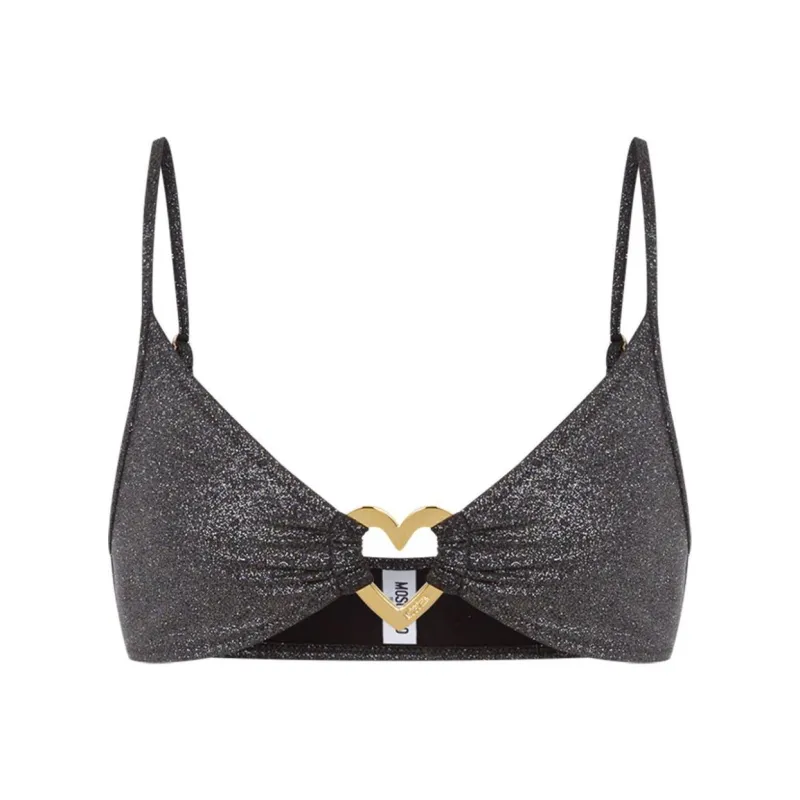 MOSCHINO Lurex Bikini Top-0