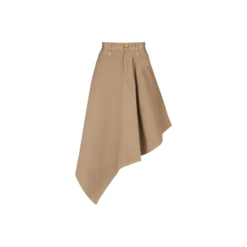 BALMAIN Flared-Effect Logo Patch Skirt
