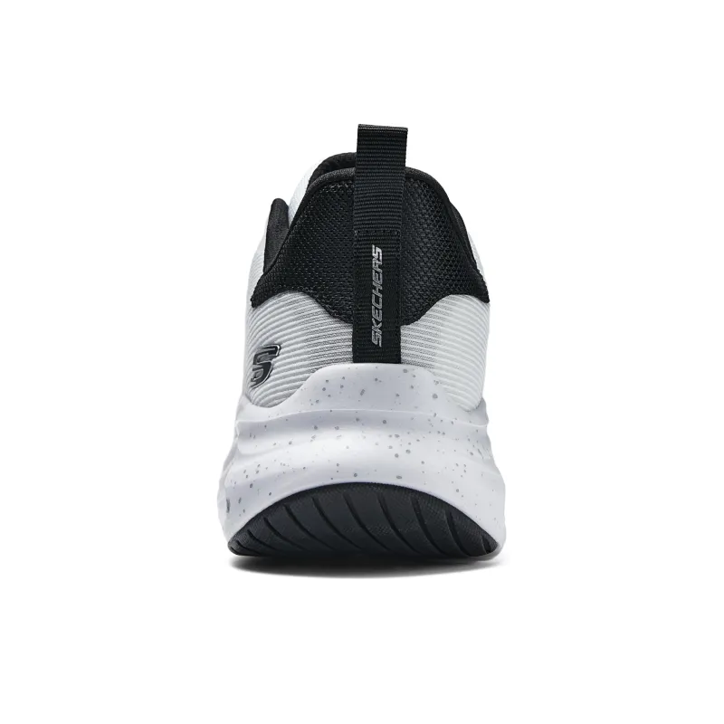 Skechers Cushioning Rebound Low Top Running Shoes Men's White Black-3