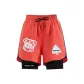 Red[Dog Head with White Peach White]
