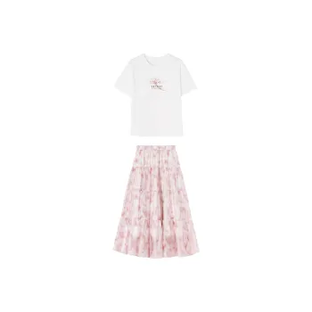 XIANGYING Skirt Set Women's Pink