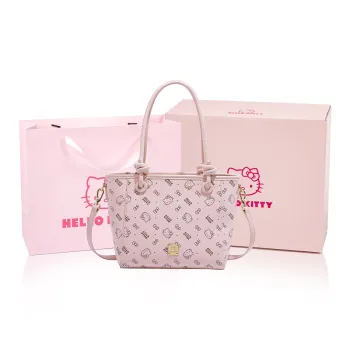 MESUCA &Sanrio Hello Kitty Collaboration Kitty Series PU Shoulder Bag, Crossbody Bag, Handbag Women's Pink